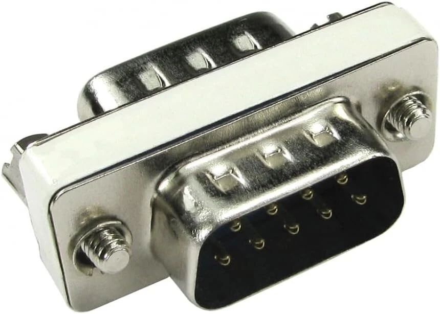 9 Pin Serial RS232 Male to Male Gender Bender Changer Convert Female To Pins - Image 2 of 3