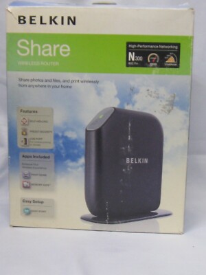 Belkin Share N300 300 Mbps 4-Port 10/100 Wireless N Router (F7D7302 ...