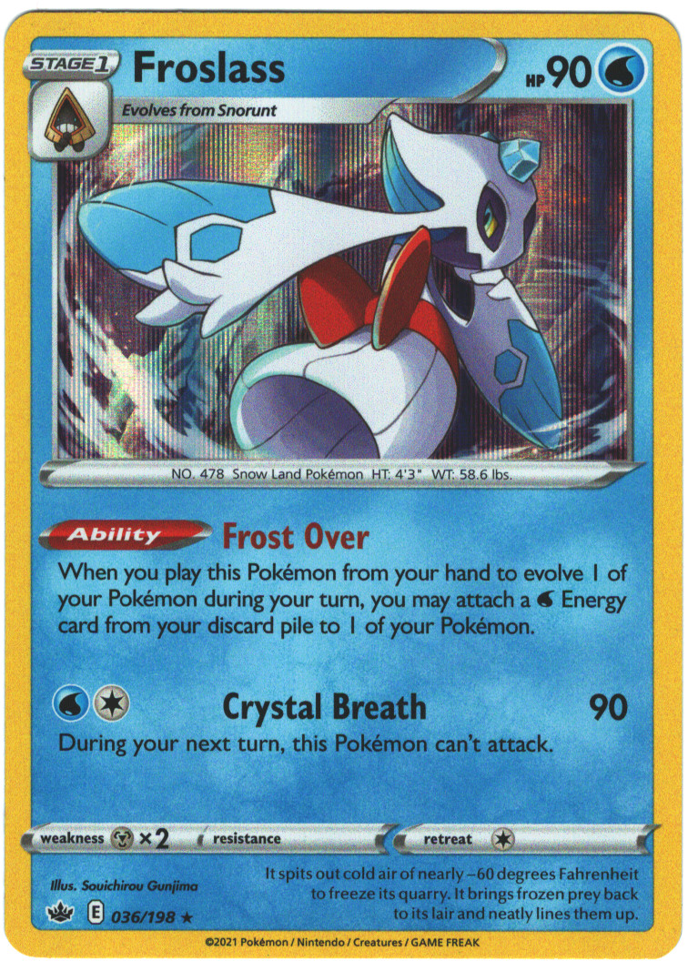 Froslass 36/198 Chilling Reign Holo Rare Pokemon Card TCG 036/198
