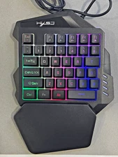 HXSJ V100 - 35 Keys One handed Keyboard Mini USB Wired RGB Backlight Single Hand