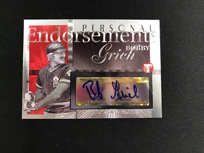 2005 Topps Pristine Legends Personal Endorsements Bobby Grich Autograph Silver