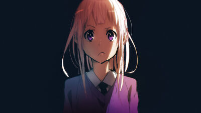 Anime tom skender blonde purple eyes looking at viewer Playmat Gaming Mat Desk