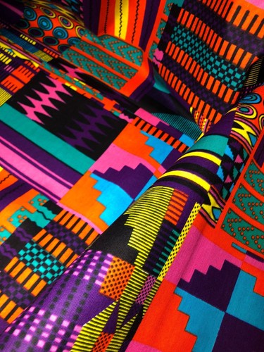 Purple Kente | %100 Woven Cotton, Sold by yard