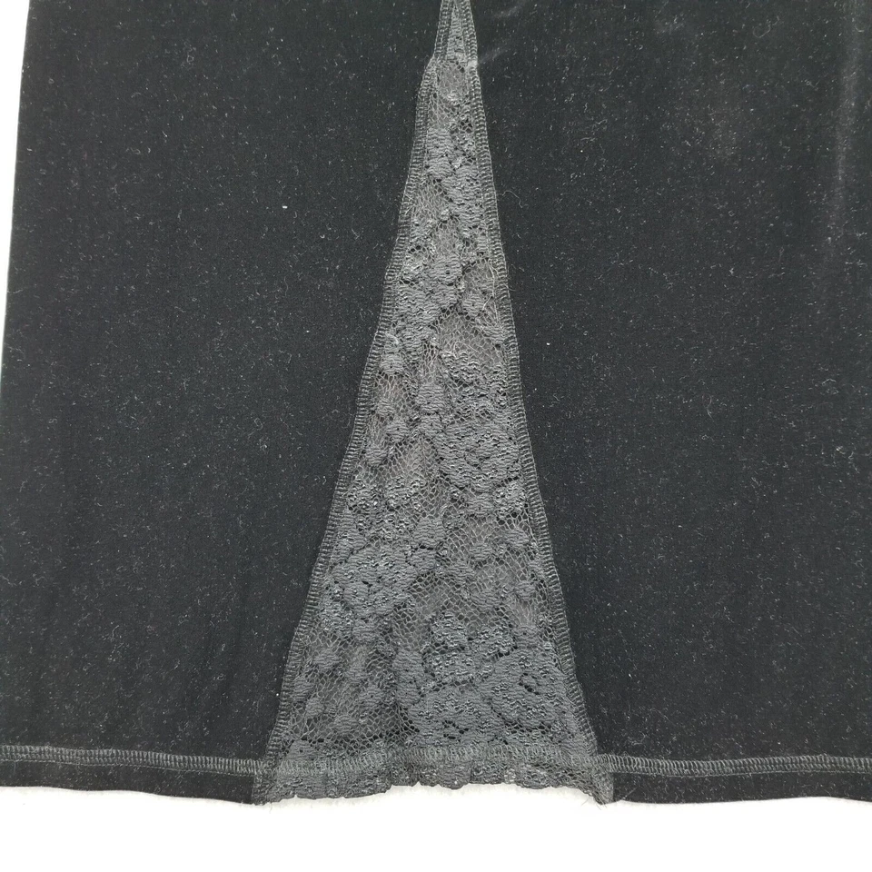 Casadei Skirt Womens Medium Black Velour Long 30x31 - Image 4 of 4