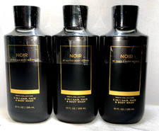 3 Noir Men's Collection Bath  Body Works 3-IN-1 Hair, Face  Body Wash 10 fl oz