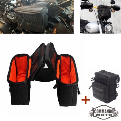 Club Style Saddlebags Handlebar Bag for Harley Dyna Softail