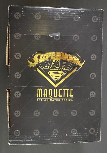 “RARE”SUPERMAN MAQUETTE STATUE #686/2500 The Animated Series Warner Bros W/COA - Picture 6 of 12