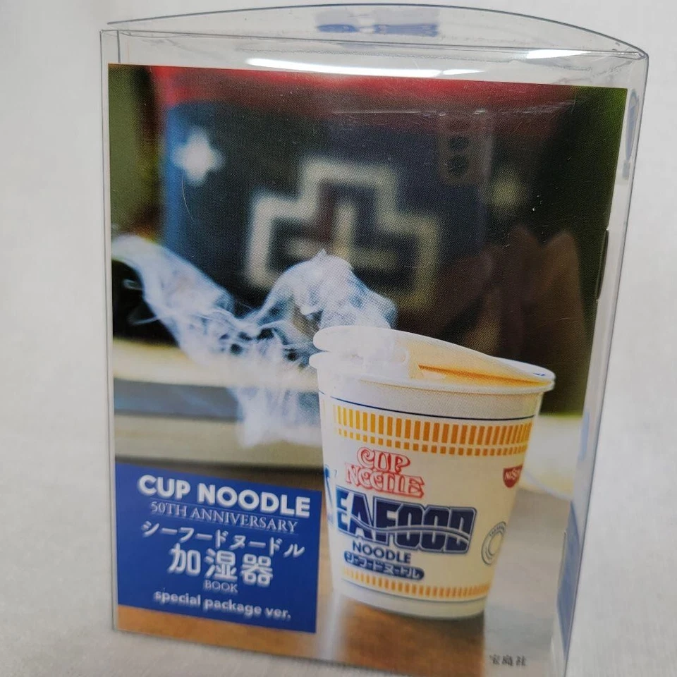NISSIN Cup Noodles Seafood Blue 50th Anniversary Humidifier USB Battery NEW - Image 4 of 4