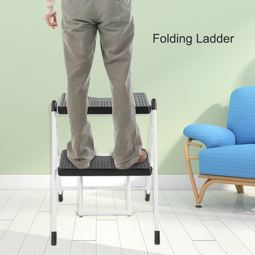Compact Folding Step Stool Ladder Steel Build 120kg Capacity Space Saver - Picture 11 of 11