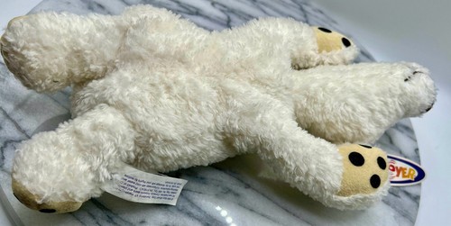 MARY MEYER New SACKS Pellets Plush Polar Bear Stuffed Animal White Lovey Tan ‘99 - Picture 21 of 24