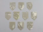 PENTAGON PLECTRUMS Bert Weedon style 10 White Pearl Celluloid Picks in 3 Gauges
