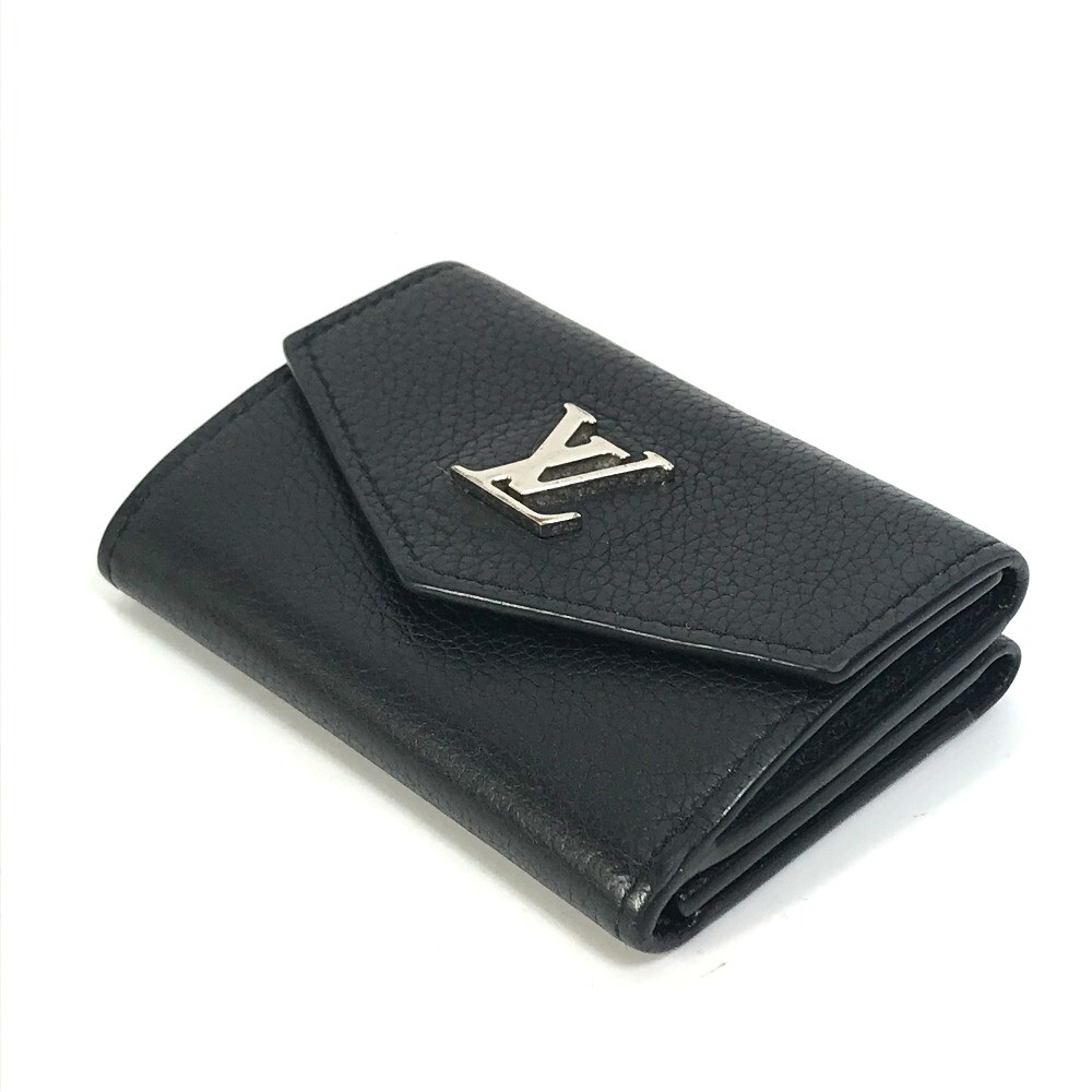 LOUIS VUITTON M63921 Portefeuille Lock Tri-Fold Wallet Leather 