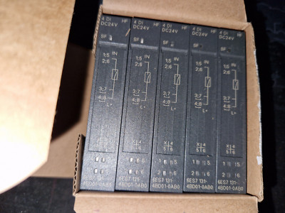 5 x Siemens Digital Input Module, Simatic ET 200S  6ES7 131-4BD01-0AB0 New