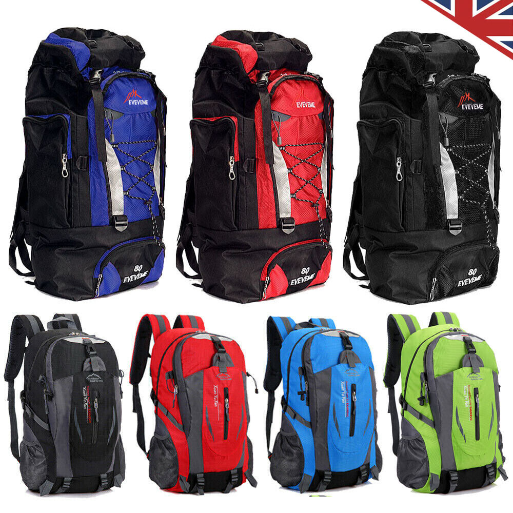 40L 80L 90L+10L Hiking Camping Backpack Waterproof Outdoor Luggage Rucksack  Bag