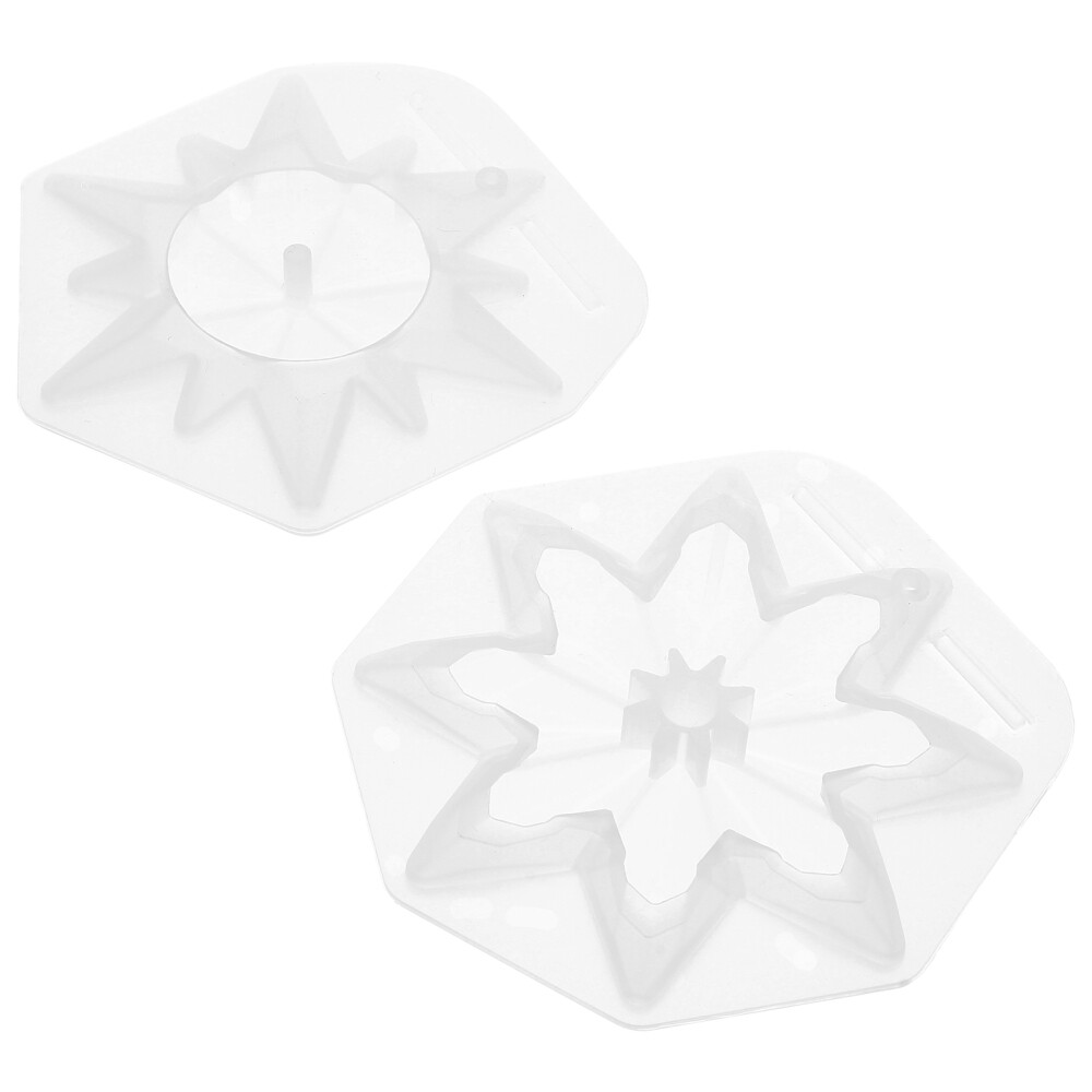 2 Resin Snowflake Ornaments for Indoor Winter Decor