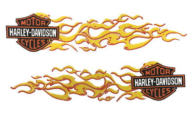 Harley-Davidson Aufkleber Set Flammen B+S 24x6cm Flame Decal Set left + right XL
