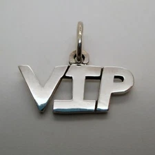 Sterling Silver VIP Very Important Person CHARM for BRACELET Neckalce Pendant