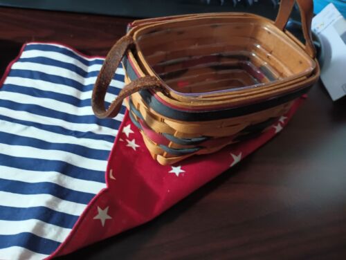 1993 Longaberger All Star Trio Basket Combo Stars & Stripes Liner and Protector
