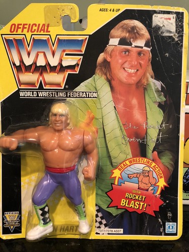 WWF Hasbro Owen Hart Yellow Card Series 7 MOC Vint...