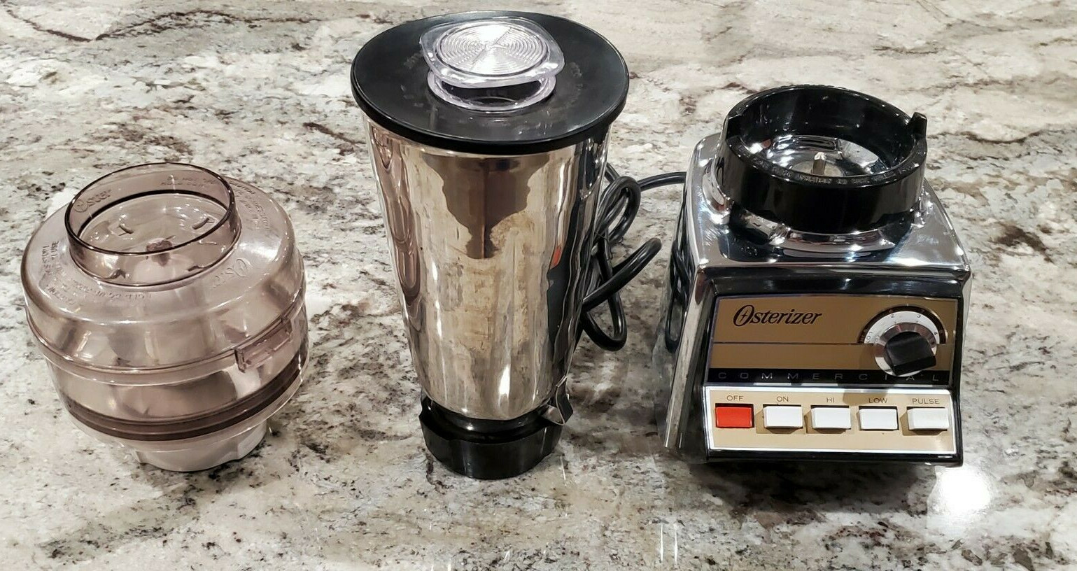 Vintage Osterizer Commercial Blender Chrome 35261L & Food Processos Shakes eBay