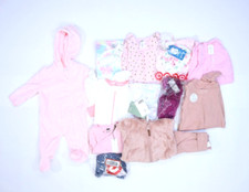 Bulk Lot Of 15 Girls Size 0-3 Month Mixed Seasons Tops Bottoms One Piece Pjs NWT
