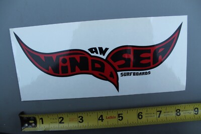 Wind An Sea Surfboards Clear Red Black La Jolla OG V68C Vintage Surfing STICKER