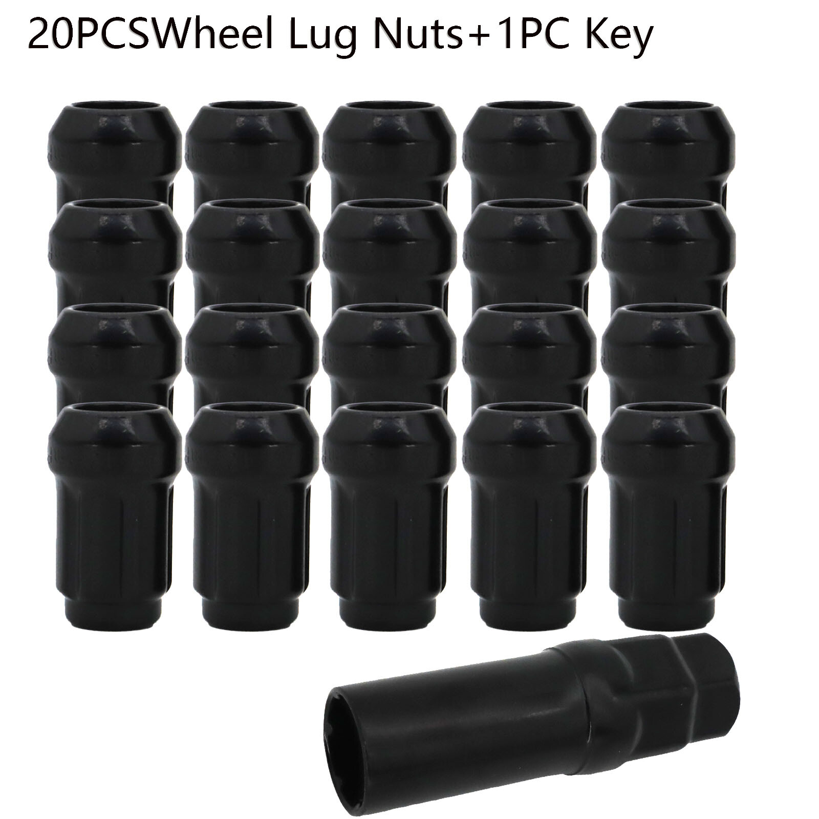 20X Car M12X1.5 Wheel Lug Nuts + 1X 6 Spline Key Car Accessories For Honda Civic