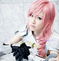 Final Fantasy 13 Lightning Anime Long Milkshake Pink Cosplay Hair Wig /// Final Fantasy 13 Lightning Anime Long Milkshake Pink Cosplay Hair Wig ///