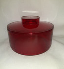 Tupperware 2062 Acrylic Ruby Red Candy Dish Stackable With Lid - Used — photo 7