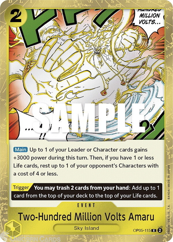 OP05-115 Two-Hundred Million Volts Amaru :: Rare One Piece OP05-115 Two-Hundred Million Volts Amaru :: Rare One Piece