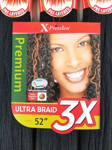 OUTRE Braids X-Pression Kanekalon 3X Ultra Pre-Stretched Braid 52" - Picture 10 of 46