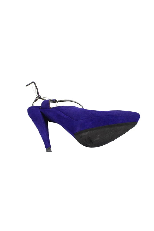 Colección Donna Karan Mujer Gamuza Punta Slingback Tacones Púrpura Talla 39 Foto 4 de 4