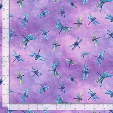 Dragonfly Dragonflys CD3895 Lavender Timeless Durable Cotton Fabric