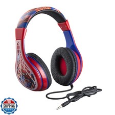 Spiderman Kids Headphones, Adjustable Headband, Stereo Sound, 3.5Mm Jack, Wir