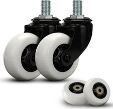 2 Pack Complete Caster Wheels Assembly for Razor Crazy Cart with Extra 2