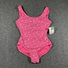 NWT Gitano Sunkiss Swimwear One Piece Swimsuit Women 40 Pink Speckled Retro