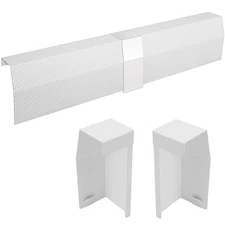 4ft Steel Baseboard Heater Cover, White, Compatible with Hydronic Systems