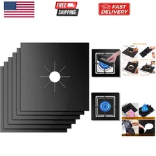 10 Pack Stove Burner Covers Double Thickness Reusable Non-Stick Heat-Resistan...