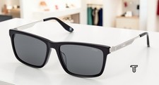 BMW BW0062-H 01A Shiny Black Smoke 57 mm Navigator Men's Sunglasses