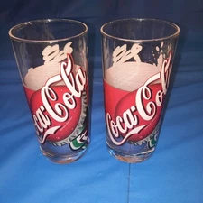Iconic Vintage Coca-Cola Cola Glasses. Buvez And Marque dèposèe In French.