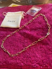 Daisy London Polly Paperclip Chain gold plated new with pouch