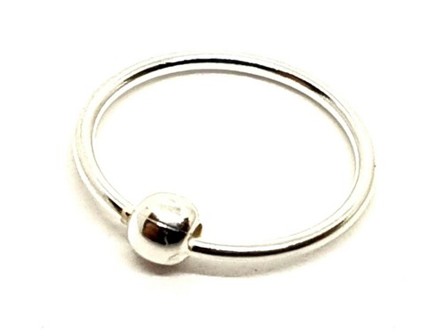 Anello al naso Anello con pallina d'argento BCR One Side Tiny 7mm 22g... - Foto 12 di 21