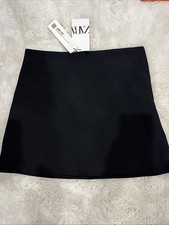 New With tag Zara Women Black Mini Skirt Party Evening work Skirt Size XS