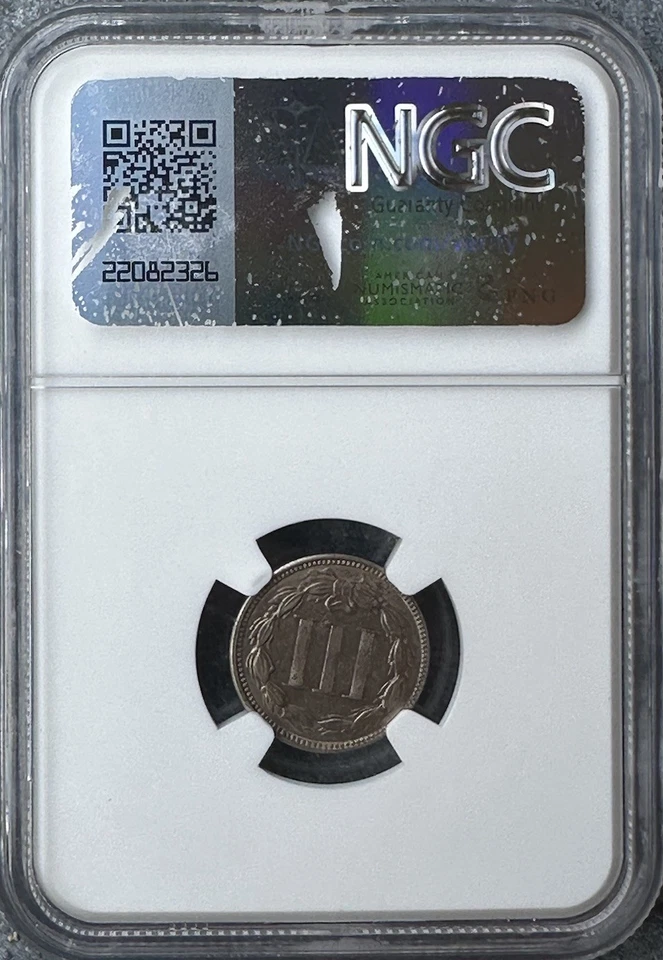 1865 Three Cent Nickel - 3CN NGC MS62 - Image 2 of 4