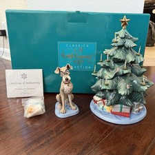 WDCC LADY & THE TRAMP TRAMP AND TREE *AT HOME FOR CHRISTMAS* NIB