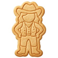 Sequin Vest Cowgirl Cookie Cutter & Stamp, Fondant & Clay - 4x2.8