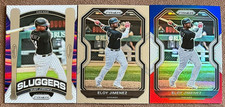 2021 Prizm Eloy Jimenez Insert/Parallel Lot Red White & Blue Sluggers Base Sox