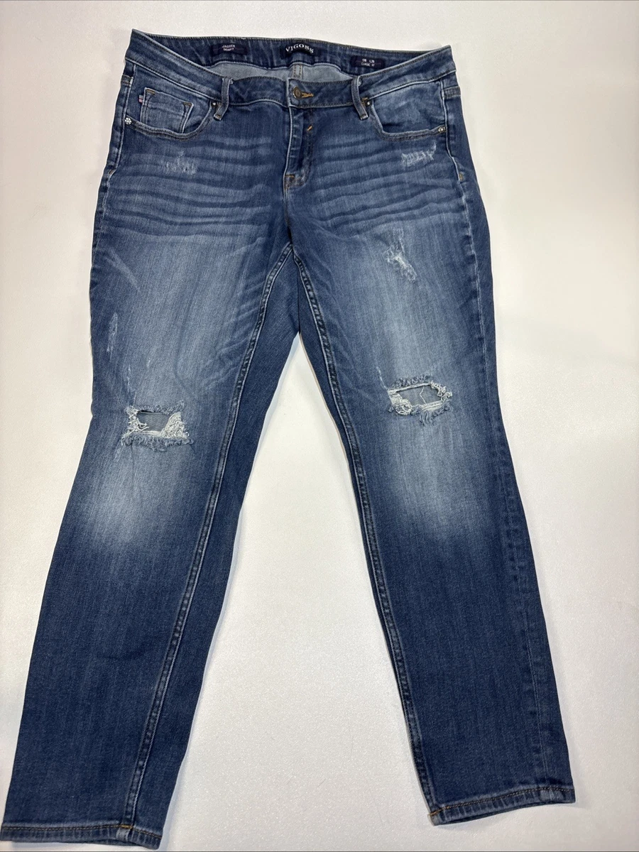 Jeans Bootcut Vigoss Pour Femme - Taille 3/4 - Broderies - Neuf Sans étiquettes