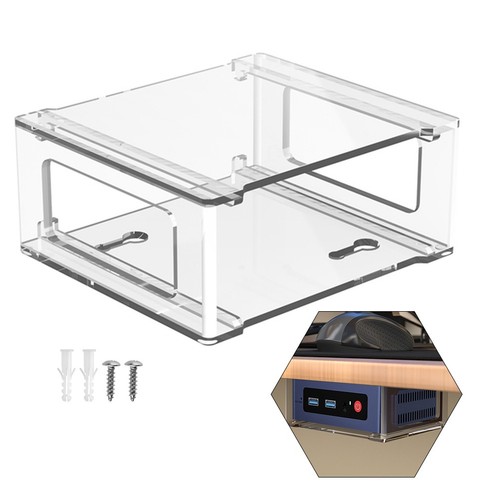 Under Desk Acrylic Stand for Beelink S12Pro Mini PC Secure and Stylish - Photo 12/14