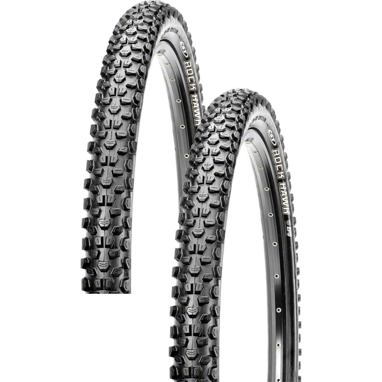Pack of 2 CST Rock Hawk Tire 26 x 2.25 Clincher Wire Black Mountain Bike